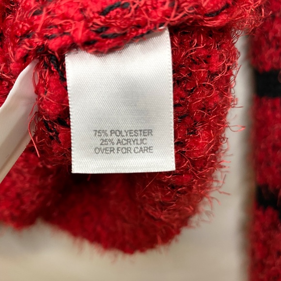 Relatively Red and Black Fuzzy Sweater - Picture 4 of 4